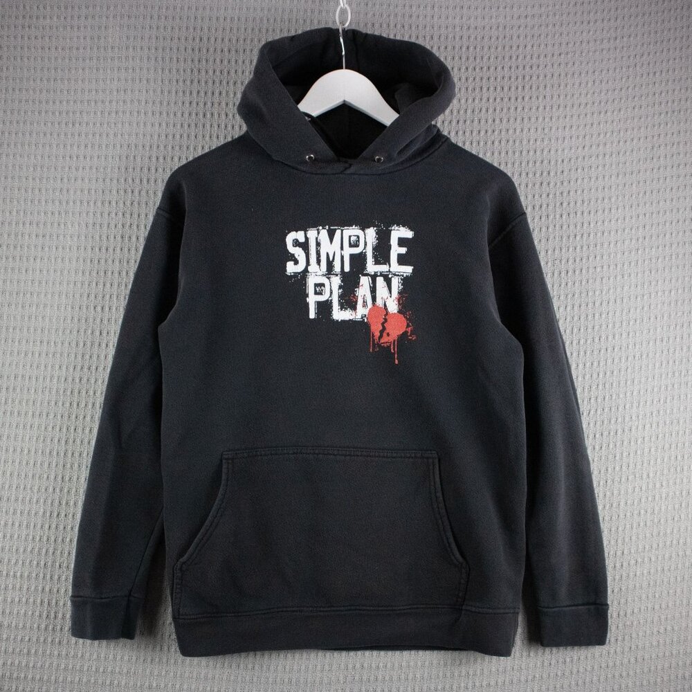 Simple Plan Vintage Logo Hoodie Mens Small Alstyle